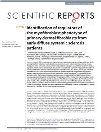 Identification of Regulators of the Myofibroblast Phenotype of Primary