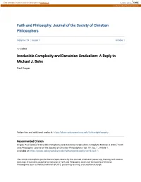 Irreducible Complexity and Darwinian Gradualism: a Reply to Michael J