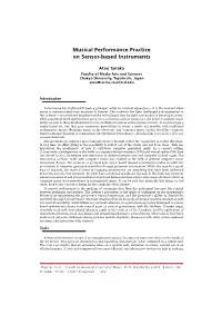 Musical Performance Practice on Sensor-Based Instruments