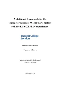 A Statistical Framework for the Characterisation of WIMP Dark Matter with the LUX-ZEPLIN Experiment