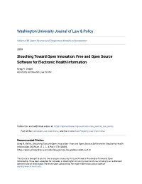 Free and Open Source Software for Electronic Health Information