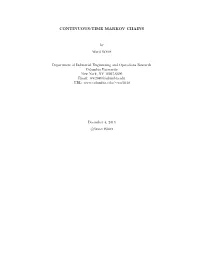 Continuous-Time Markov Chains