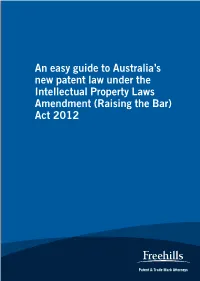 Guide to Australia's New Patent