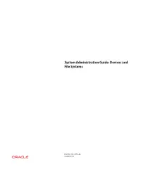 System Administration Guide Devices and File Systems