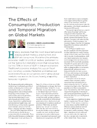 The Effects of Consumption, Production And