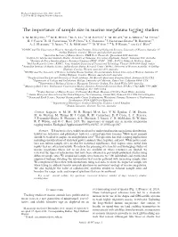 The Importance of Sample Size in Marine Megafauna Tagging Studies