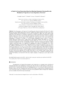 A Model of Gene Expression Based on Random Dynamical Systems Reveals Modularity Properties of Gene Regulatory Networks†