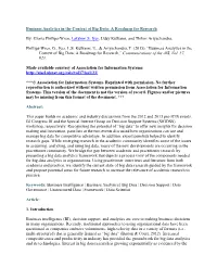 Business Analytics in the Context of Big Data: a Roadmap for Research