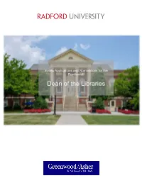 Dean of the Libraries
