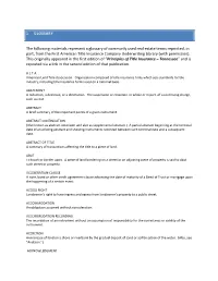 GLOSSARY for Principles of Title Insurance