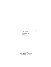 “Preface to a Call to Arms ” and “A Madman's Diary”