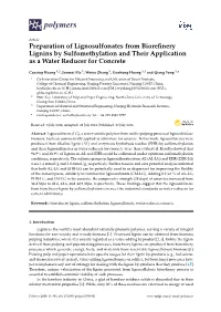 Preparation of Lignosulfonates from Biorefinery Lignins By