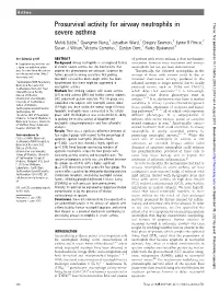 Prosurvival Activity for Airway Neutrophils in Severe