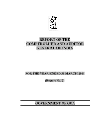 Report of the Comptroller and Auditor General of India