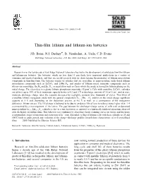 Thin-Film Lithium and Lithium-Ion Batteries