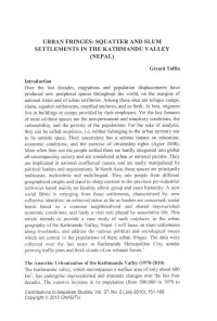 Urban Fringes: Squatter and Slum Settlements in The