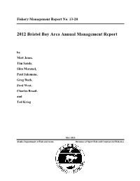 2012 Bristol Bay Area Annual Management Report