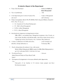 555 Evaluative Report of the Department