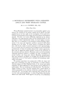 A Mendelian Experiment with Aberdeenangus and West Highland