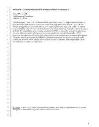 Differential Expression of RPN2 in Human Epithelial Ovarian