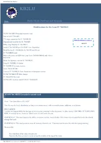 KB2LJJ Radio Mods Database