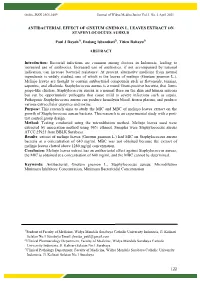 122 Antibacterial Effect of Gnetum Gnemon L. Leaves
