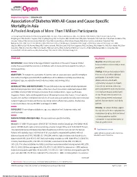 A Pooled Analysis of More Than 1 Million Participants