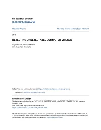Detecting Undetectable Computer Viruses