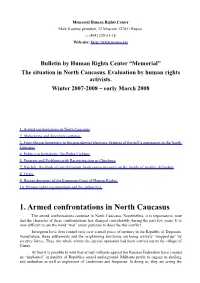 1. Armed Confrontations in North Caucasus 2