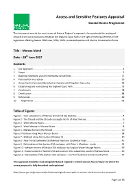 Access and Sensitive Features Appraisal Coastal Access Programme