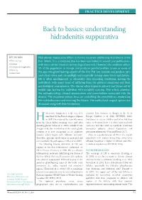 Back to Basics: Understanding Hidradenitis Suppurativa