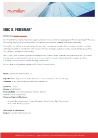 Eric B. Friedman*
