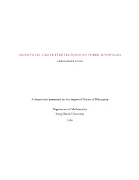 Monopoles and Fueter Sections on Three-Manifolds