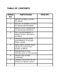 Table of Contents