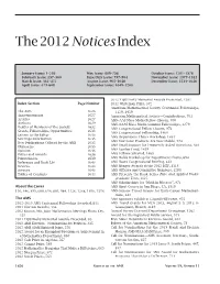 The 2012 Noticesindex