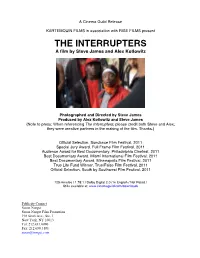 THE INTERRUPTERS a Film by Steve James and Alex Kotlowitz