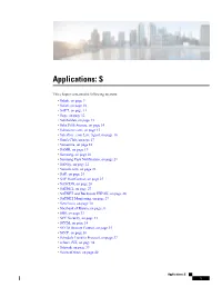 Applications: S
