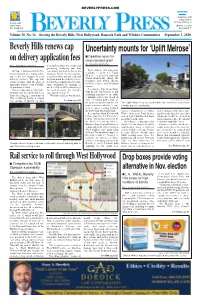 Beverly Hills Renews Cap on Delivery Application Fees
