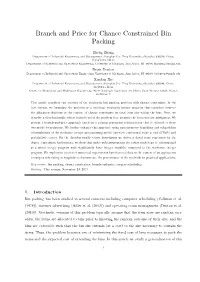 Branch and Price for Chance Constrained Bin Packing