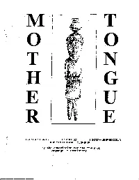 By the Association for the Study of Language in Prehistory MOTHER TONGUE Publication of the Association for the Study of Language in Prebistory