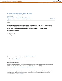 Does a Wireless Ball and Chain Entitle White-Collar Workers to Overtime Compensation?