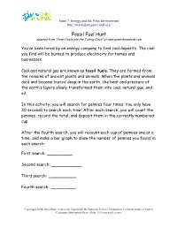 Fossil Fuel Hunt Adapted from “Fossil Fuels and the Ticking Clock” At