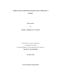 I CITRUS WASTE COMPOSITION and BIOACTIVE COMPOUNDS: A