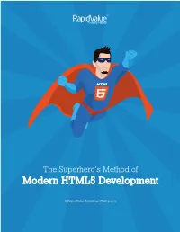 Modern HTML5 Development