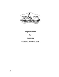 Beginner Book for Kayakers Revised December 2016
