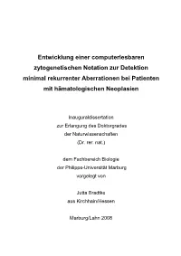 Entwicklung Einer Computerlesbaren Zytogenetischen Notation Zur Detektion Minimal Rekurrenter Aberrationen Bei Patienten Mit Hämatologischen Neoplasien