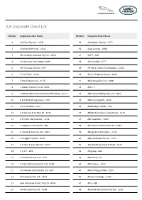 JLR Corporate Client List