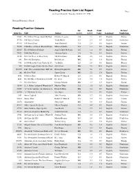 Reading Practice Quiz List Report Page 1 Accelerated Reader®: Thursday, 09/16/10, 07:13 PM
