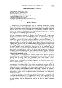 Subfamily Dolichoderinae DISCUSSION