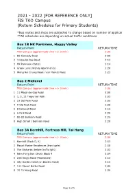 TKO Bus Routes 2021-22 (Tentative)
